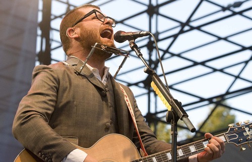 Paul Fraughton  |  The Salt Lake Tribune
Colin Meloy, the lead singer for The Decemberists, performs at the Twilight Concert Series at Pioneer Park in Salt Lake City on Thursday,  July 21, 2011.