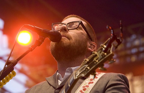 Paul Fraughton  |  The Salt Lake Tribune
Colin Meloy, the lead singer for The Decemberists, performs at the  Twilight Concert Series at Pioneer Park in Salt Lake City on Thursday,  July 21, 2011.