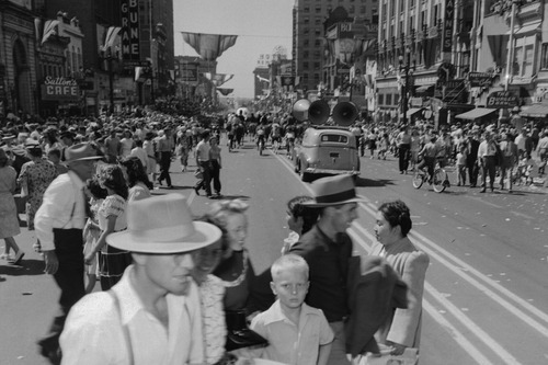 Tribune file photo

Huge crowds gather to watch the Days of '47 Parade on July 24, 1947.