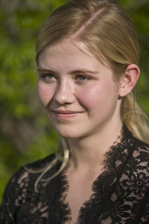 On,  Monday,May 19, 2008, Elizabeth Smart talks to the media outside her grandmother's home in Salt Lake City about the survival guide for abduction victims that she helped write. Monday, May 19 2008. Paul Fraughton /The Salt Lake Tribune 2008