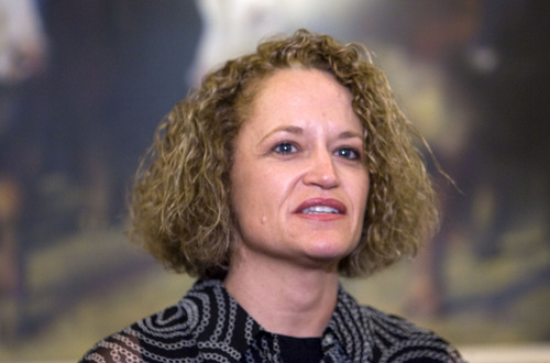 Al Hartmann  |  The Salt Lake Tribune
Rep. Jackie Biskupski, D-Salt Lake City, Utah's first openly gay legislator, resigned Monday, June 13, from the Utah House of Representatives after serving for 12 years.  She said that due to unforeseen circumstances she must move outside her district.