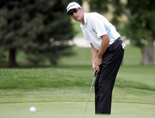 Djamila Grossman  |  The Salt Lake Tribune

Jeff Gove hits from the green in the Utah Championship of the Nationwide Tour at Willow Creek Country Club in Sandy, Utah, on Sunday, July 31, 2011.