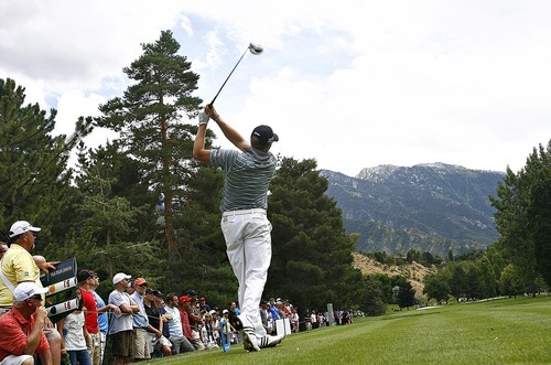 Djamila Grossman  |  The Salt Lake Tribune

J.J. Killeen tees off in the Utah Championship of the Nationwide Tour at Willow Creek Country Club in Sandy, Utah, on Sunday, July 31, 2011. Killeen won the Championship.