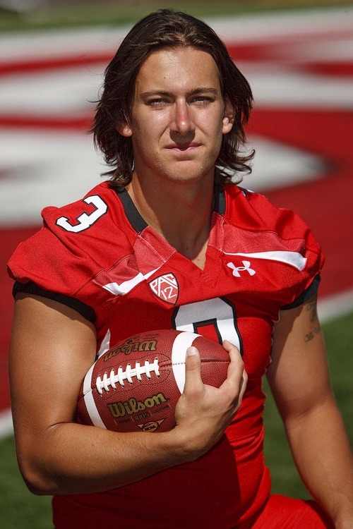 Trent Nelson  |  The Salt Lake Tribune
Quarterback Jordan Wynn poses for a photo as the University of Utah football team gathered for their team photo at Rice-Eccles Stadium in Salt Lake City, Utah. Saturday, August 6, 2011.