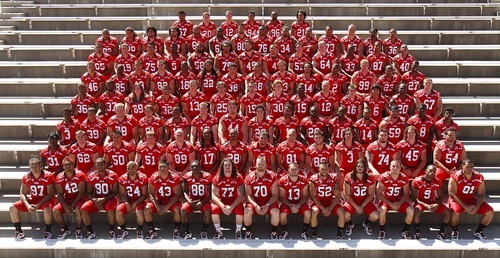 Trent Nelson  |  The Salt Lake Tribune
The University of Utah football team gathered for their team photo at Rice-Eccles Stadium in Salt Lake City, Utah. Saturday, August 6, 2011.