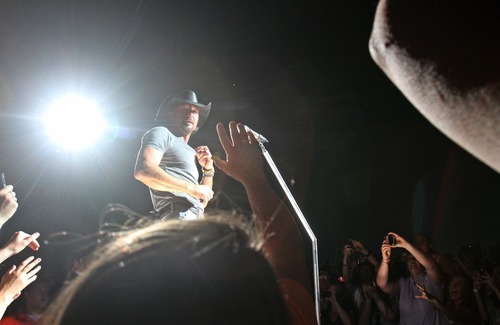 Rick Egan   |  The Salt Lake Tribune

Tim McGraw performs at the USANA amphitheater, Saturday, August 6, 2011