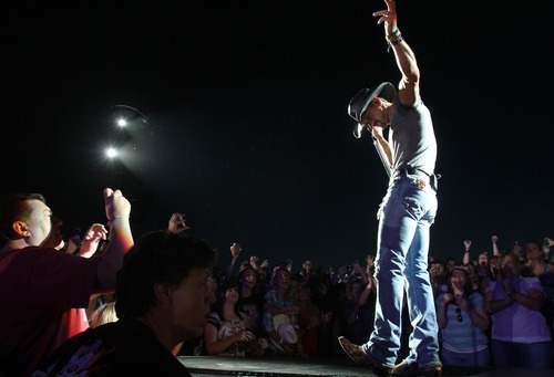 Rick Egan   |  The Salt Lake Tribune

Tim McGraw performs at the USANA amphitheater, Saturday, August 6, 2011