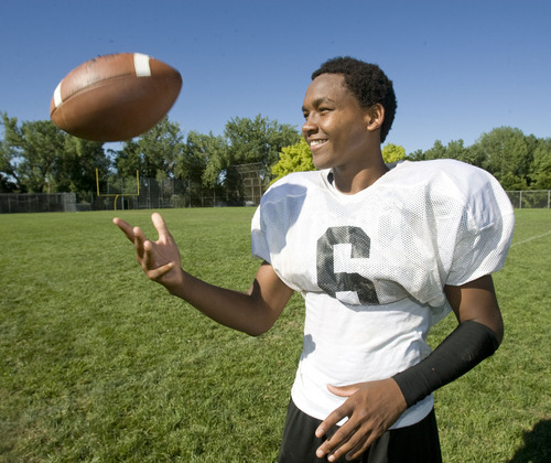 Al Hartmann  |  The Salt Lake Tribune
Highland quarterback Anthony 