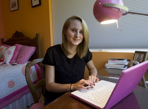 Al Hartmann  |  The Salt Lake Tribune
Kellyn Maves, a senior at Rowland Hall is using the Common Application to apply to a dozen selective colleges. The online application is now accepted by 456 colleges.