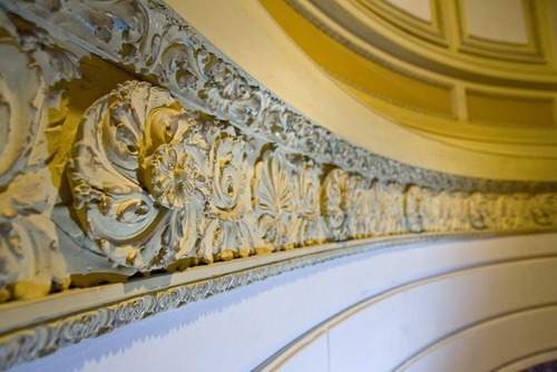 Some of the intricate details of the architecture inside the Utah Theater. Wednesday, July 15,2009  photo:Paul Fraughton/ The Salt Lake Tribune