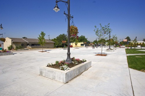 Paul Fraughton  |  The Salt Lake Tribune. A plaza has been built at the site of the Holladay Village Center. Tuesday  August 16, 2011