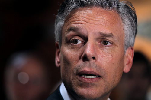 File Photo  |  The Salt Lake Tribune
Former Utah Gov. Jon Huntsman advocates a constitutional amendment to ban abortion, in contrast to his moderate image.