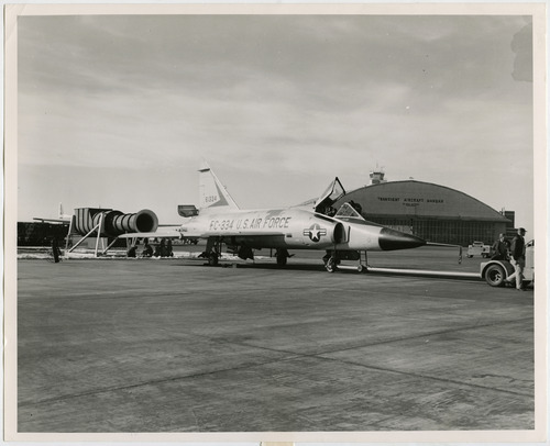 Salt Lake Tribune file photo

A fighter sits on the tarmac at Hill Air Force Base in 1959.