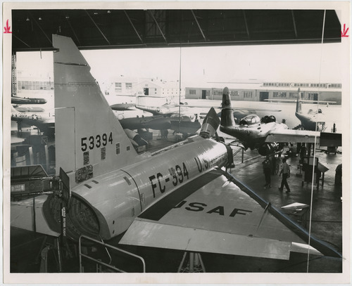Salt Lake Tribune file photo

This photo shows a hangar at Hill Air Force Base in 1957.