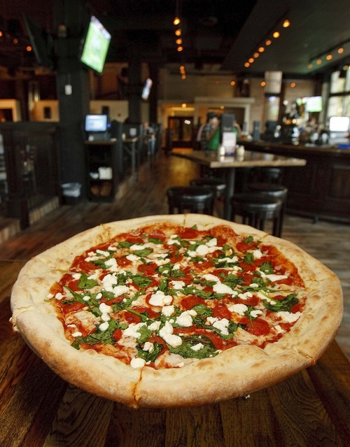 Trent Nelson  |  The Salt Lake Tribune
Fat Kid Pizza at Maxwell's East Coast Eatery in Salt Lake City.