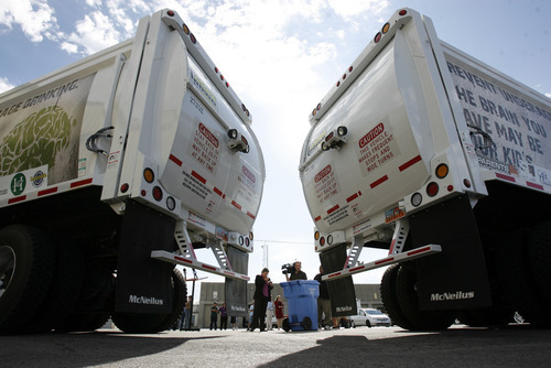 Francisco Kjolseth  |  The Salt Lake Tribune
Salt Lake County announces that it will expand its curbside-recycling program. Instead of picking up recyclables every other week, the county will do it weekly starting Sept. 1.
