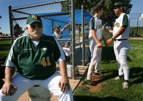 Leah Hogsten  |  The Salt Lake Tribune
Ron Polk had a near-death experience and now finds much of his fulfillment and joy in life in baseball as an assistant baseball coach at St. Joseph High School in Ogden .Wednesday, August 24 2011 in Ogden.