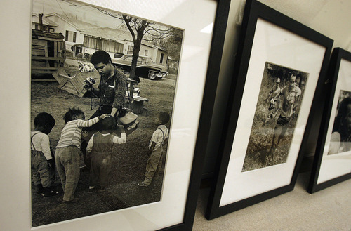 SCOTT SOMMERDORF  |  The Salt Lake Tribune                
One of Bob Fletcher's photographs of activist photographers is waiting to be hung as part of a photography exhibit on the second floor of The Leonardo. The long-awaited museum in the heart of Salt Lake City is set to have its grand opening Oct. 8.