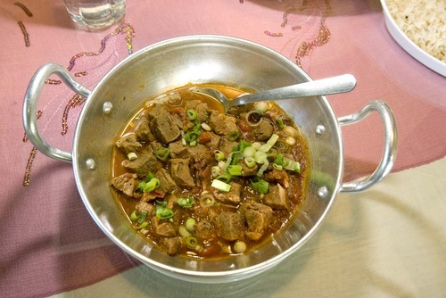 Paul Fraughton  |  The Salt Lake Tribune 
Lamb karahi gosht  at The Khan Curry House.