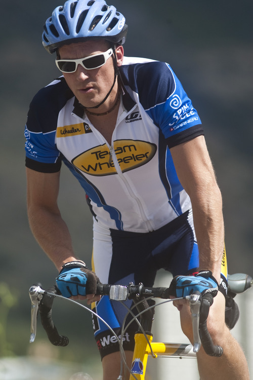 Chris Detrick  |  The Salt Lake Tribune
Andy Wahlstrom rides his bike near his home in Farmington Wednesday August 31, 2011.