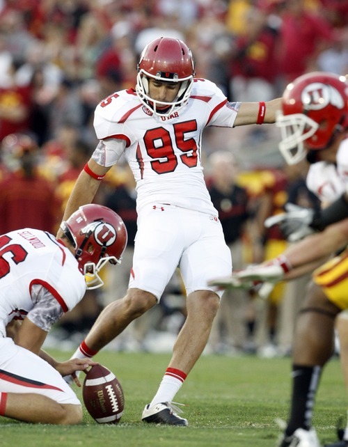 Chris Detrick  |  The Salt Lake Tribune
Utah Utes kicker Coleman Petersen (95) during the second half of the game at the Los Angeles Memorial Coliseum Saturday September 10, 2011.