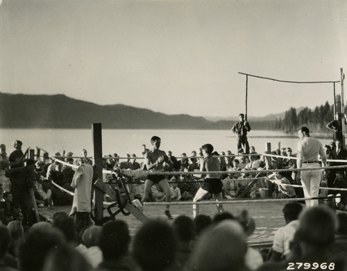 Salt Lake Tribune file photo

A boxing match is seen in this undated photo from Civilian Conservation Corps camp.