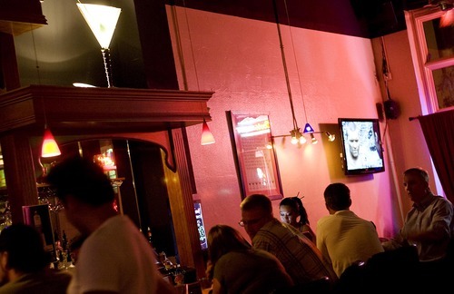 Djamila Grossman  |  The Salt Lake Tribune
Patrons sit at Kristauf's Martini Bar in downtown Salt Lake City on  Aug. 11.
