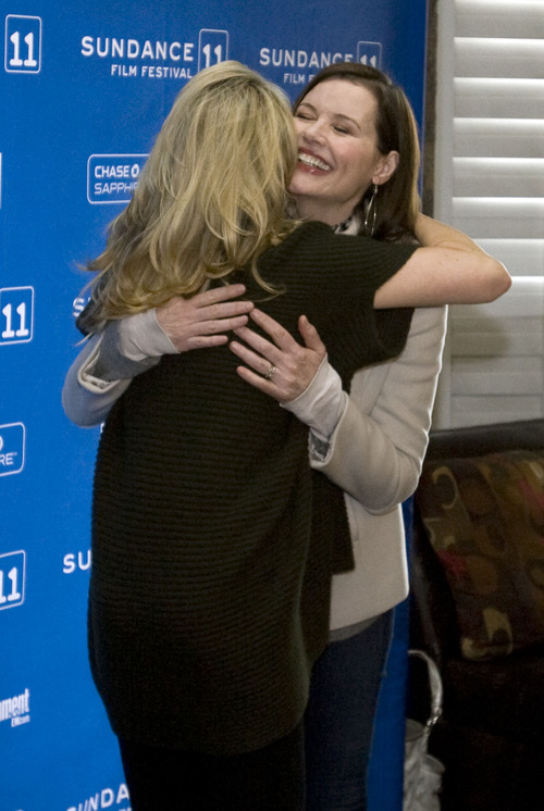 Steve Griffin  |  The Salt Lake Tribune
 
Geena Davis hugs 