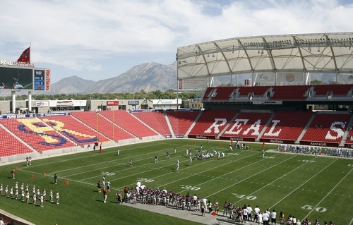 Chris Detrick  |  The Salt Lake Tribune
Jordan and Notre Dame face off during the game at Rio Tinto Stadium Saturday September 24, 2011. Jordan won the game 39-0.