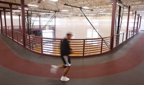 Trent Nelson  |  The Salt Lake Tribune
The indoor jogging track at the Gene Fullmer Recreation Center in West Jordan.