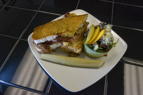 Paul Fraughton  |  The Salt Lake Tribune 
Kevin's Cuban sandwich at Black Widow Cafe in Salt Lake City.