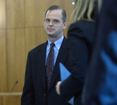 Al Hartmann  |  The Salt Lake Tribune
Provo City Councilman Steve Turley appears in Judge Christine Johnson's 4th District Court in American Fork on Tuesday September 13.
