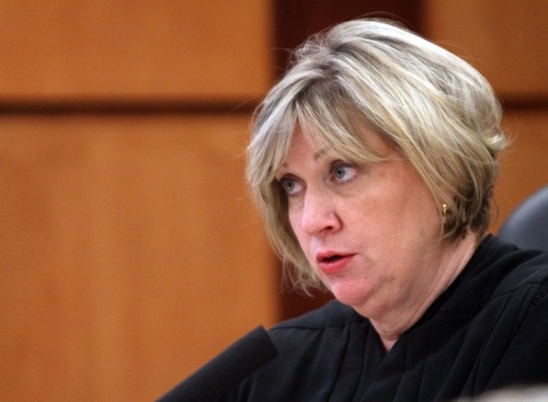 Rick Egan I The Salt Lake Tribune
Judge Kathryn J. Nelson presides over the shelter care hearing at the Pierce County Superior Court house in Tacoma, Wash., on Wednesday. She ruled that the two sons of Josh and Susan Powell should remain in state custody.