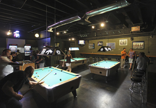 Lennie Mahler  |  The Salt Lake Tribune
Sugar House Pub features two bars and a gaming area.