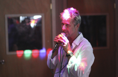 Lennie Mahler  |  The Salt Lake Tribune
Wade Neff sings at the Highlander Club karaoke bar, 6194 South and Highland Drive, on Aug. 26. The bar features nightly karaoke with two practice booths and a 65,000-song catalog.