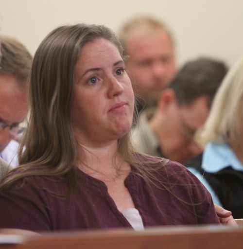 Rick Egan I The Salt Lake Tribune
Jennifer Graves, estranged sister of Josh Powell, sits in the courtroom during a shelter care hearing at the Pierce County Superior Court house in Tacoma, Wash., on Wednesday.