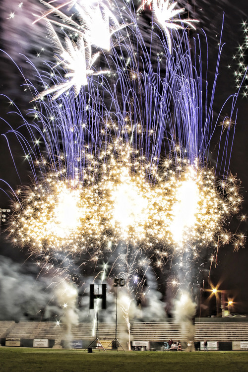 Megan Dolle | Special to The Tribune
Hillcrest High celebrated its 50th birthday with fireworks and the ceremonial burning of the 