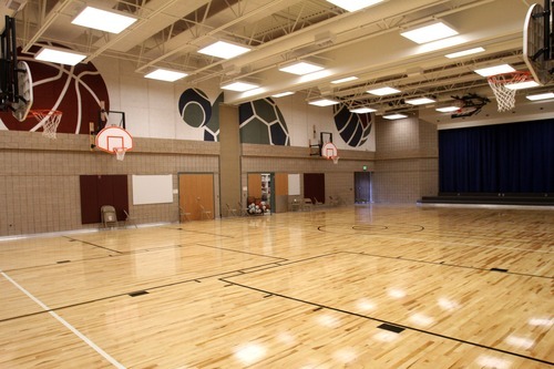 Rick Egan  | The Salt Lake Tribune
A glossy-floored gymnasium awaits students at the new Elk Run Elementary in Magna.