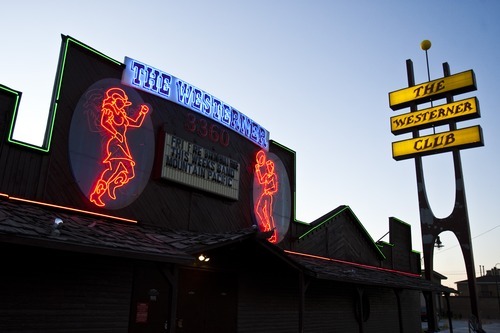Chris Detrick  |  The Salt Lake Tribune
The neon lights shine on a Friday evening at the Westerner Club.