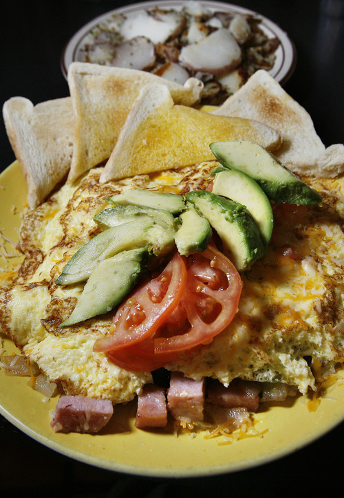 Scott Sommerdorf  |  The Salt Lake Tribune             
The deluxe omelette at The Cottonwood Heights Cafe at 2577 E. Bengal Blvd., Cottonwood Heights.