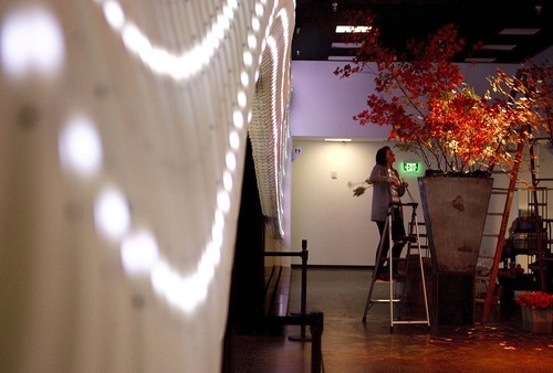 Trent Nelson  |  The Salt Lake Tribune
Amanda Hansen works on a display at The Leonardo, which is soon set to open in Salt Lake City.