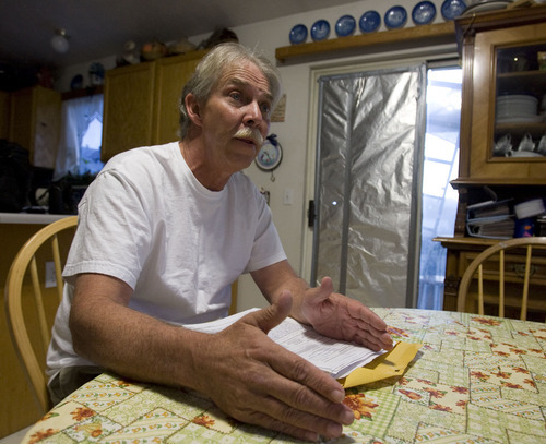 Steve Griffin  |  The Salt Lake Tribune
Carol and Bob Mahoney were victims of at least $8,000 in jewelry theft. The two are fighting to change the pawn shop laws that only require shops to hold jewelry for 15 days. By the time detectives located their jewelry, they say the pawn shop had disposed of at least $5,000 worth of it including an heirloom piece. Here Mahoney talks in his Kearns home about the problems he has faced while tring to recover the jewlery.