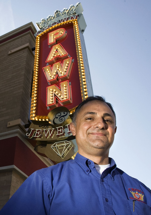 Steve Griffin  |  The Salt Lake Tribune
Mike Katsanevas, of Crown Jewelers and Pawn Inc., outside his Salt Lake City store.