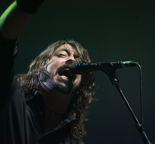Steve Griffin  |  The Salt Lake Tribune


Foo Fighters lead vocalist Dave Grohl gets the crowd going during the first song of a concert at the Maverik Center in West Valley City on Tuesday, Oct. 11, 2011.