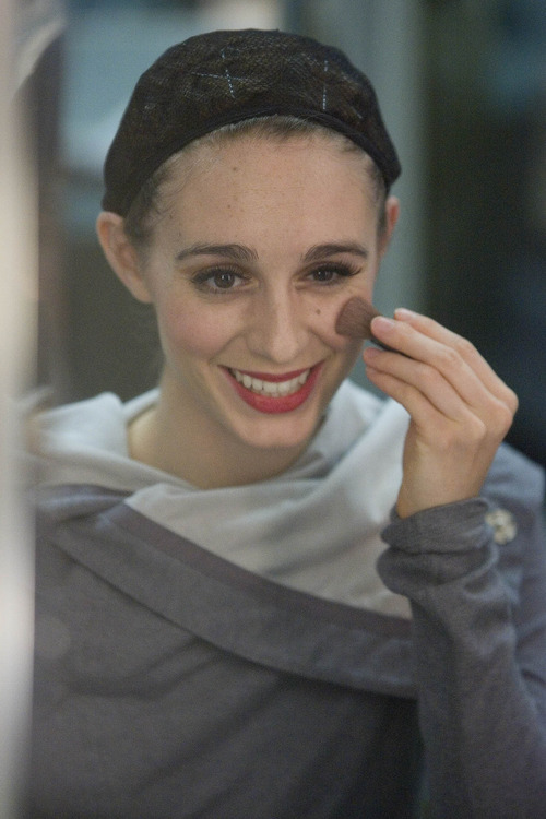 Paul Fraughton | The Salt Lake Tribune
Dancer Arolyn Williams puts on her makeup recently before a photo shoot at the KSL studios for a commercial for Ballet West's new production of 