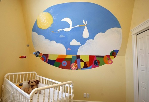 Trent Nelson  |  The Salt Lake Tribune
A nursery room inside the Up house, modeled after the home from the Pixar film 