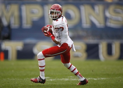 Trent Nelson  |  The Salt Lake Tribune
Utah's Dres Anderson runs upfield during the first half. Utah vs. Pitt, college football at Heinz Field Stadium in Pittsburgh, Pennsylvania, Saturday, October 15, 2011.