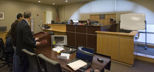 Paul Fraughton | The Salt Lake Tribune
Judge Marsha Thomas, who recently received the Quality of Justice  Award, presides in the Taylorsville Justice Court.