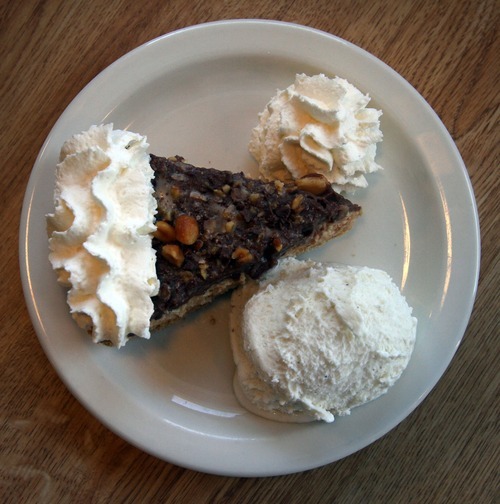 Rick Egan  | The Salt Lake Tribune 
Penny Ann's Cafe, at 1810 S. Main in Salt Lake City, serves simple, well-executed American and Italian comfort foods. Come for the great sandwiches like the Reuben but stay and linger over the exceptional made-from-scratch pies. Pictured, chocolate and peanut butter pie a la mode.