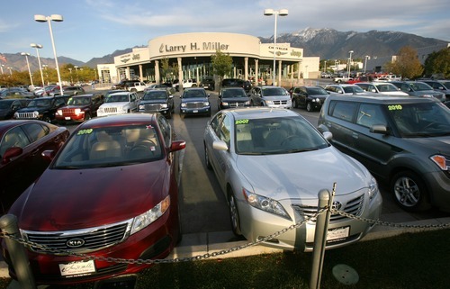 Steve Griffin  |  The Salt Lake Tribune


Larry H. Miller car dealership in the Automall in Sandy, Utah Wednesday, October 12, 2011.